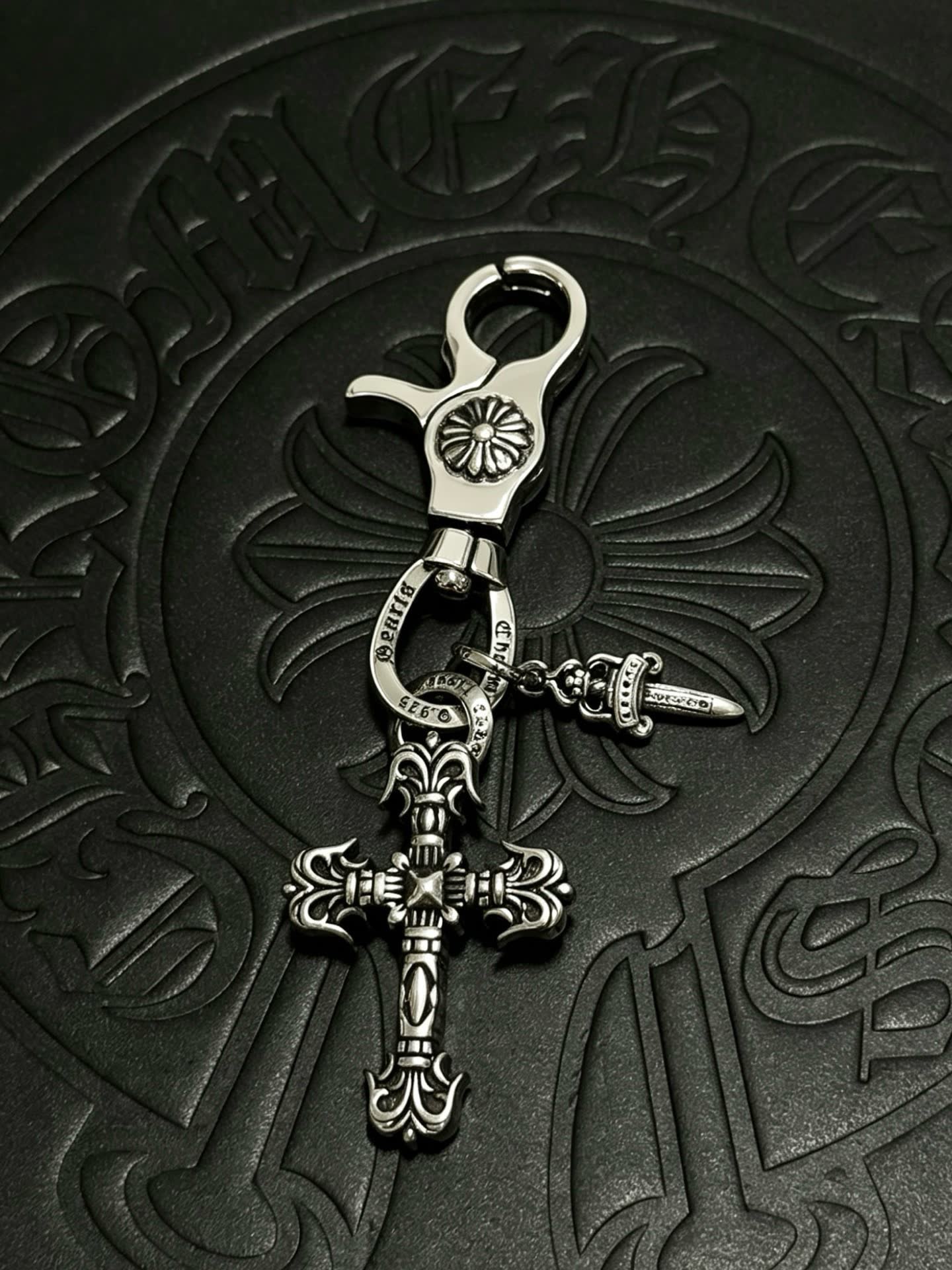Chrome Hearts Buckle Cross Keychain